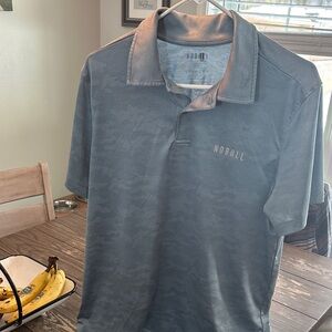 NOBULL blue and gray camo Polo Shirt for Men